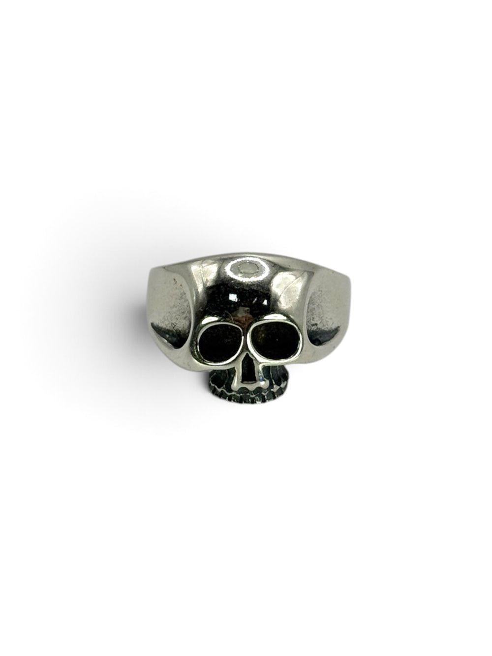 BONES Totenkopfring aus 925 Sterlingsilber, Frontansicht