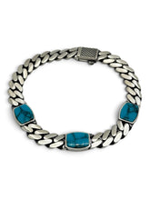 DAWN MESA Armband mit Türkis 925 Sterlingsilber Herrenschmuck – Ansicht 1