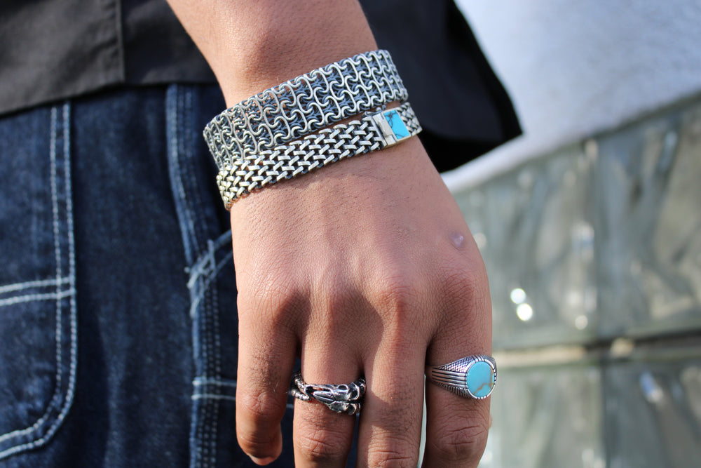 DAWN CANYON Armband mit Türkis 925 Sterlingsilber Herrenschmuck – Ansicht 6