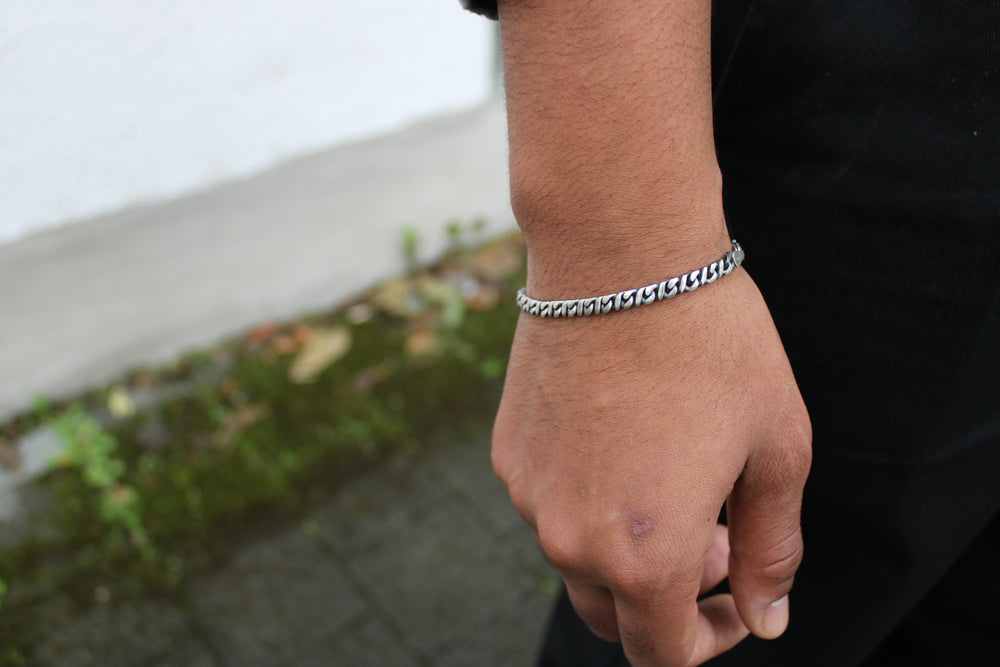 DAWN MUSTANG Cuban-Armband 925 Sterlingsilber Herrenschmuck – Ansicht 7