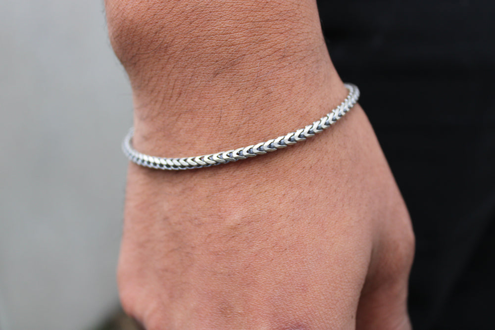 DAWN RATTLER Franco-Armband 925 Sterlingsilber Herrenschmuck – Ansicht 6