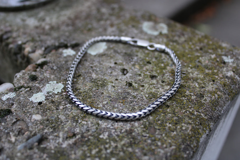 DAWN RATTLER Franco-Armband 925 Sterlingsilber Herrenschmuck – Ansicht 7