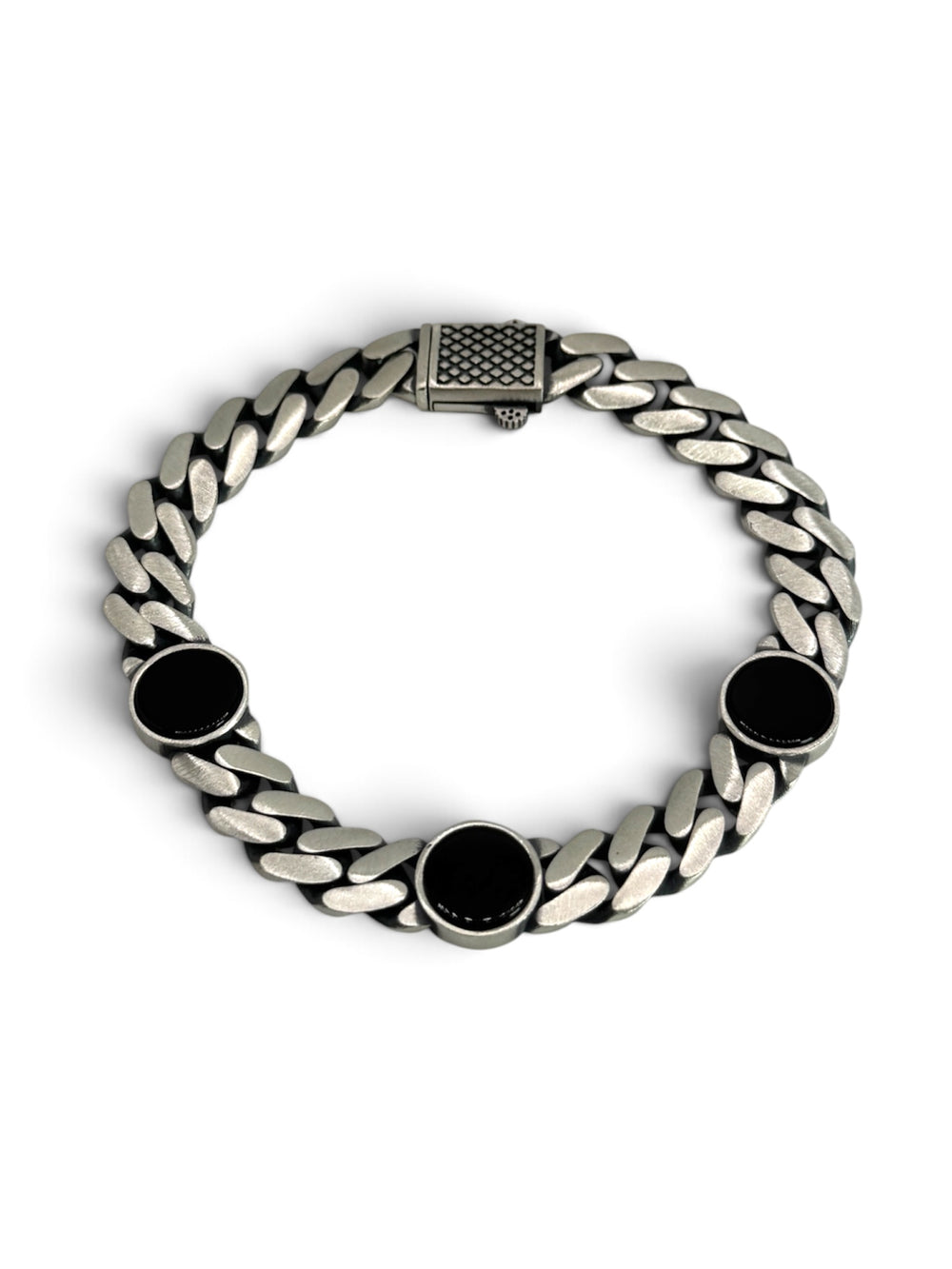 DAWN OBSIDIAN Armband mit Onyx-Steinen 925 Sterlingsilber – Ansicht 1
