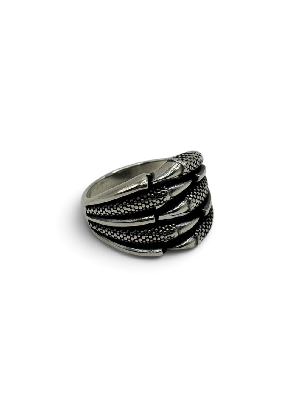 CLAW Ring aus 925 Sterlingsilber, Seitenansicht mit polierten Krallenspitzen