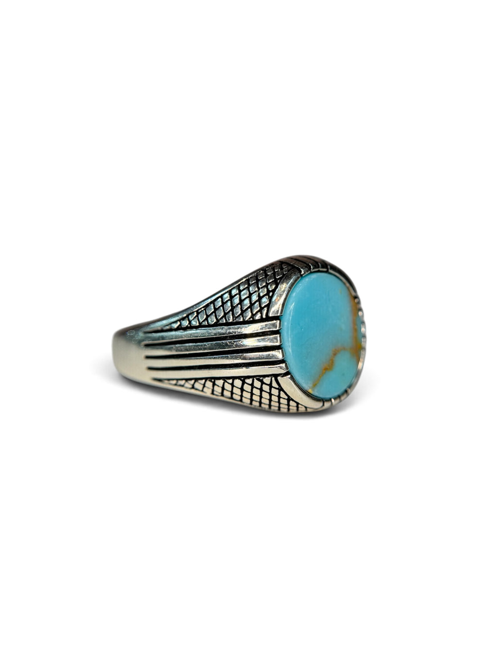 DESERT Ring aus 925 Sterlingsilber, Detailansicht mit Innenseite und Stempel