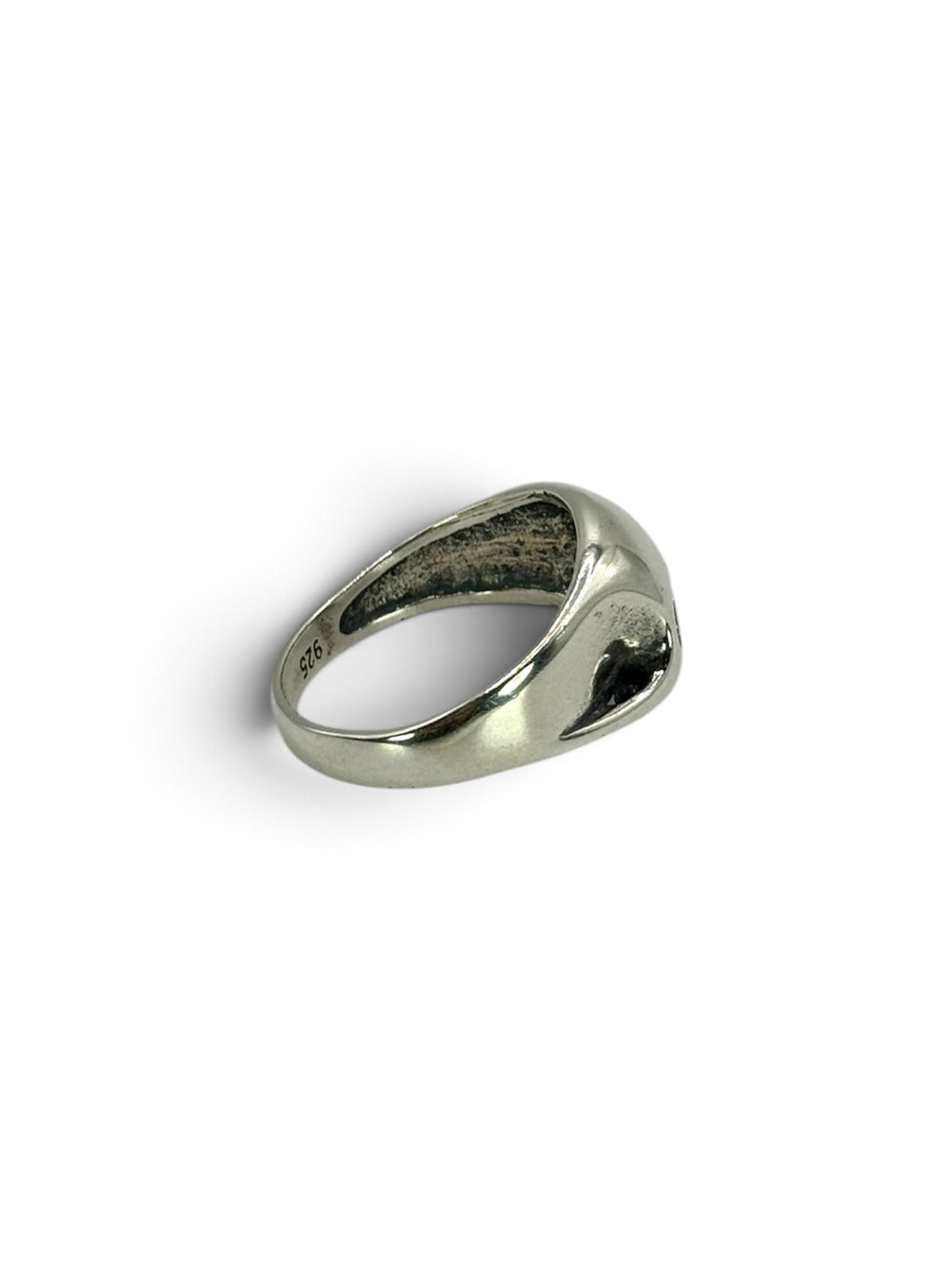 BONES Totenkopfring aus 925 Sterlingsilber, Innenseite mit Stempel