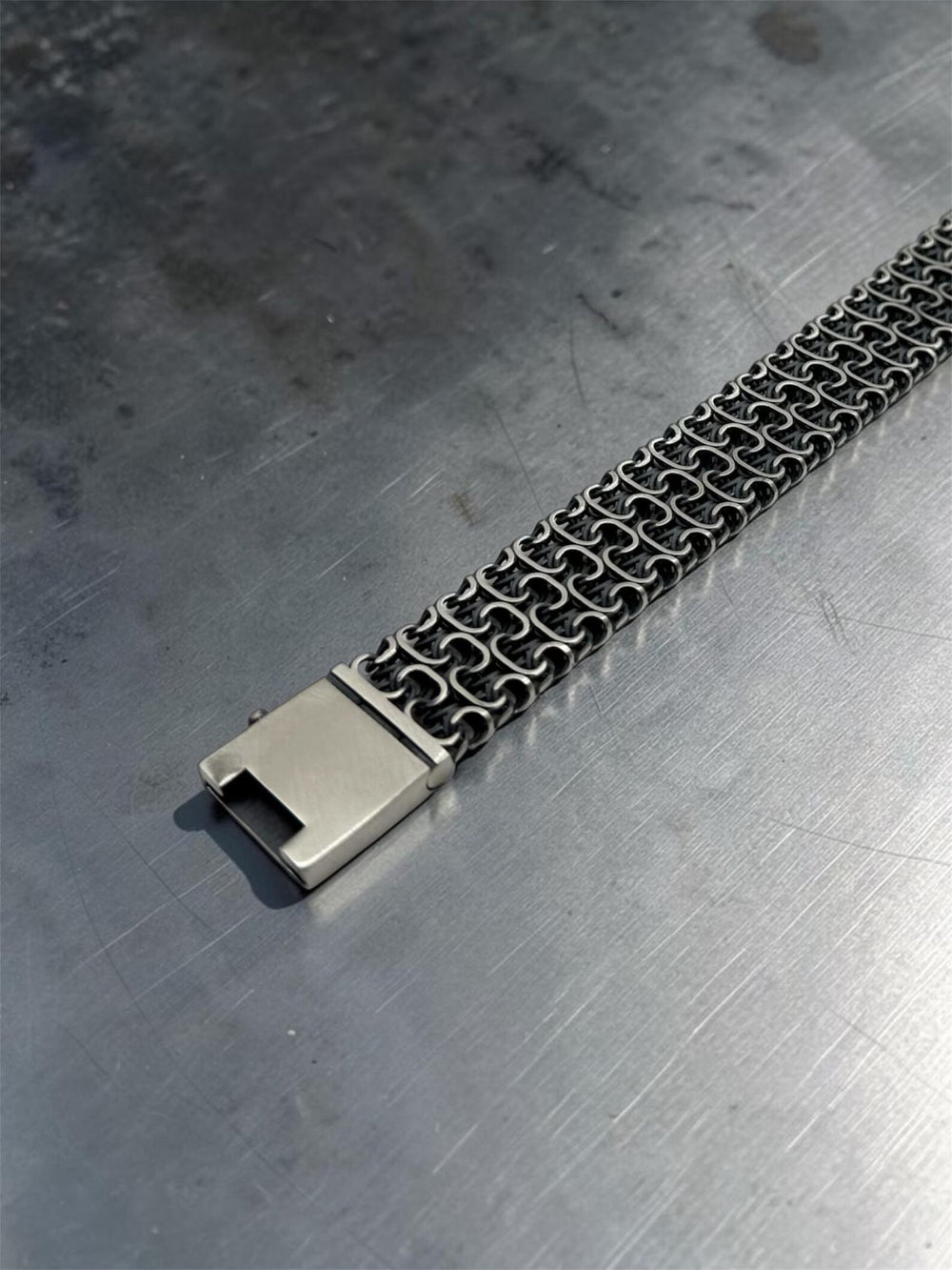 DAWN MARAUDER Mesh-Armband 925 Sterlingsilber Herrenschmuck – Ansicht 5