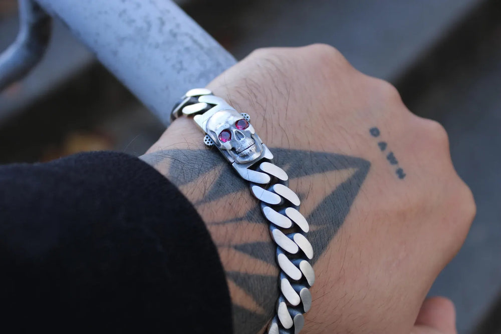 DAWN DEADEYE Armband mit Totenkopf-Verschluss 925 Sterlingsilber – Ansicht 11