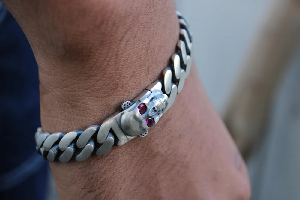 DAWN DEADEYE Armband mit Totenkopf-Verschluss 925 Sterlingsilber – Ansicht 10